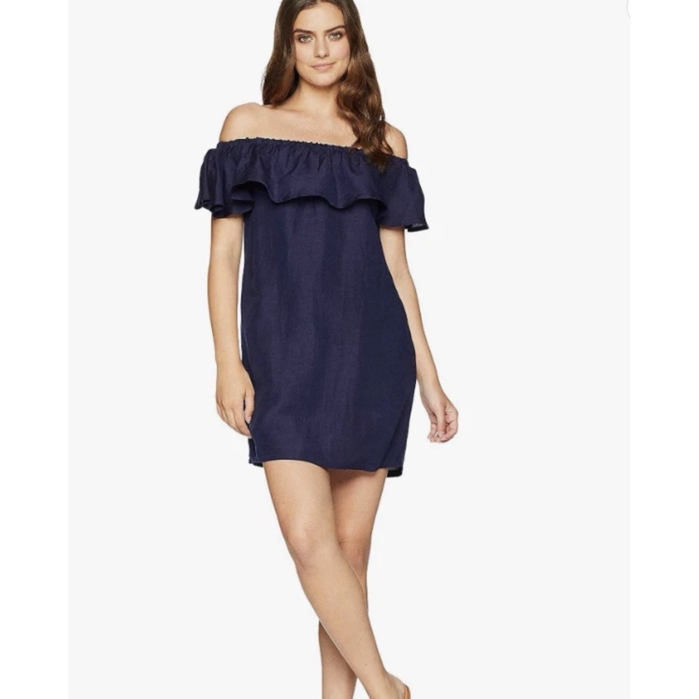 Tommy Bahama Ruffled Off-The-Shoulder Linen Blend Dress Women's